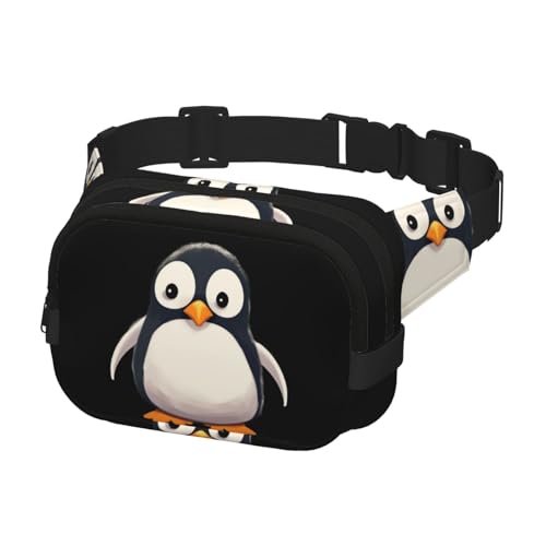 Gürteltasche für Damen und Herren, niedlicher Pinguin, Bauchtasche, Bauchtasche, Schwarz, Einheitsgröße, Schwarz , Einheitsgröße von KLOPH
