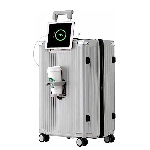 KMAYVIEW Erweiterbarer Koffer mit Rollen/USB-Anschluss/Getränkehalter/TSA-Zollschloss-Koffer für Reisen, Urlaub von KMAYVIEW
