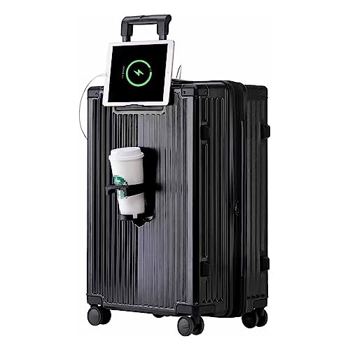 KMAYVIEW Erweiterbarer Koffer mit Rollen/USB-Anschluss/Getränkehalter/TSA-Zollschloss-Koffer für Reisen, Urlaub von KMAYVIEW