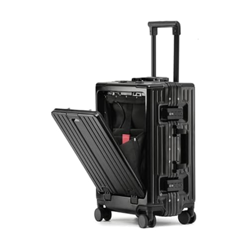 KMAYVIEW Handgepäck, Gepäck mit hoher Kapazität, USB-Ladeanschluss, Gepäckkoffer, Trolley-Gepäck mit Frontöffnung, leichte Hartschalen-Koffer von KMAYVIEW
