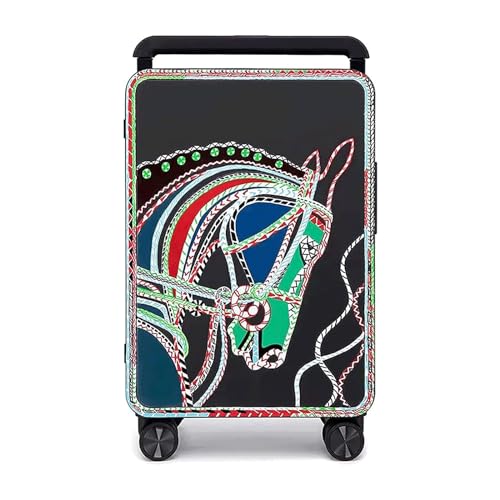 KMAYVIEW Handgepäck, kreativer Koffer, hartes erweiterbares Gepäck, Graffiti-Gepäckkoffer, verdicktes Aluminium-Trolley-Gepäck von KMAYVIEW