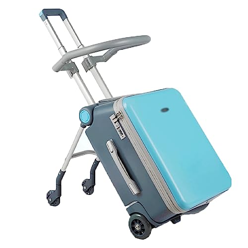 KMAYVIEW Sitzender Koffer, Kleiner Kinder-Fahrradkoffer, tragbarer Trolley-Koffer, geeignet für Reisen und Urlaub von KMAYVIEW