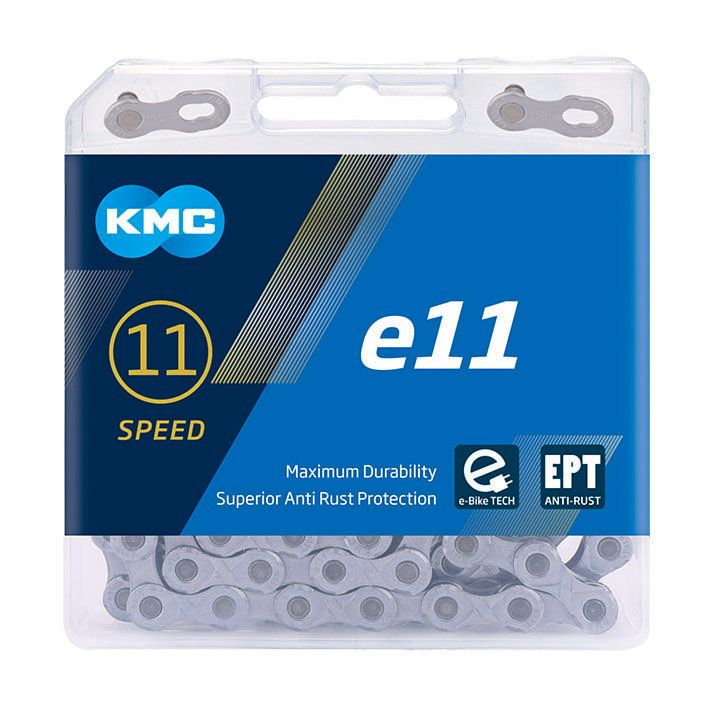 KMC E-Bike Kette e11 EPT Kompatibilität: 11-fach | SB-Verpackung | silber | 136 Glieder von KMC