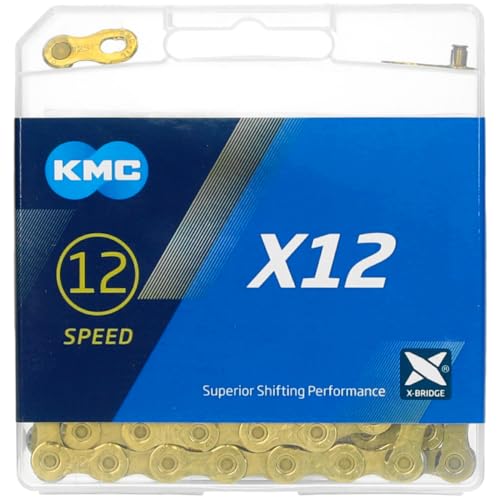 KMC Unisex – Erwachsene Ti-N X12 12-Fach Kette 1/2" x11/128, 126 Glieder, Gold von KMC