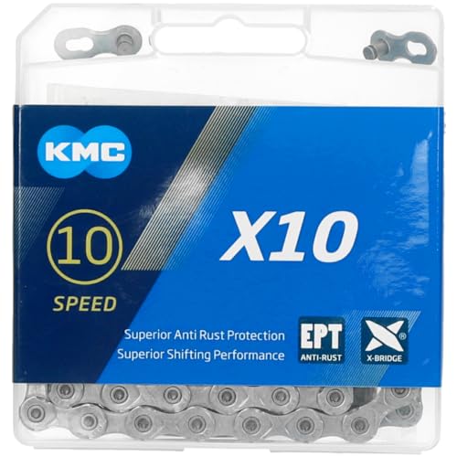 KMC Unisex – Erwachsene X10 Ept Anti-rost Fahrradkette, schwarz, 1size von KMC