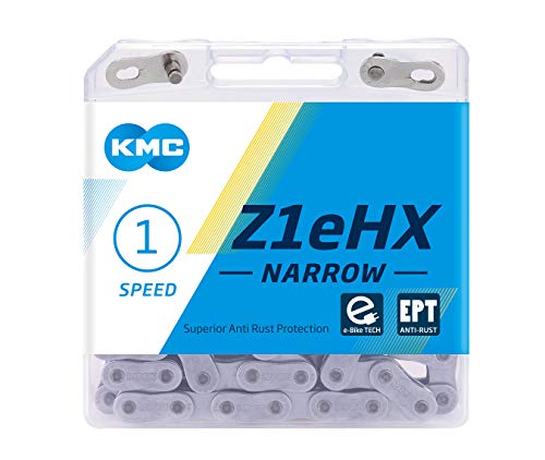 KMC Unisex's Z1EHX Schmale Kette, Grau, 1,3 cm x 0,9 cm von KMC