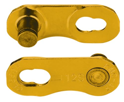 Missing Link von KMC, Kettenverschlussglied, FLAT TOP, 2 Stück, wiederverwendbar, für SRAM AXS & T-Type, gold von KMC
