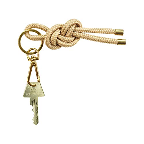 KNOK Key Knot - Keyring Schlüsselanhänger schlüsselband Schlüsselhalter mit Kordel in Gold von KNOK