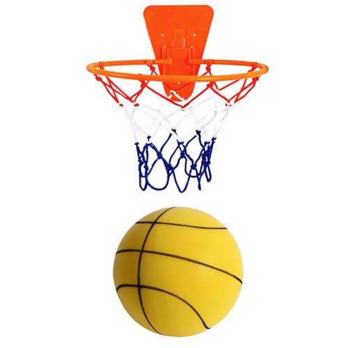 KOBONA 18/21/24 cm, leicht zu greifender, geräuschloser Ball, Größe 3/5/7, geräuschloses Basketball-Dribbeln, Training, Basketball-Hüpfen for Indoor-Aktivitäten von KOBONA