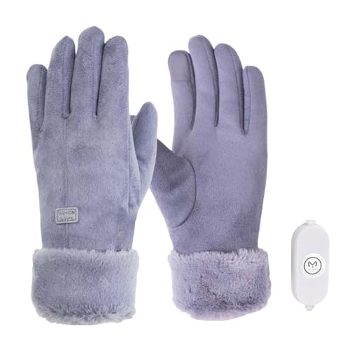 KOBONA Elektrische warme Handschuhe, 3-Gang-Einstellung, Winter-Thermo-Fahrradhandschuhe, 10000 mAh, Motorrad-Renn-Reithandschuhe, Winddicht, Touchscreen von KOBONA