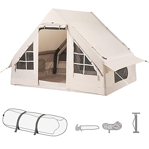 Aufblasbares Zelt,KOCAN Wasserdichtes aufblasbares Zelt,Campingzelt zum Angeln,Wandern,Rucksackreisen,für 3–8 Personen von KOCAN