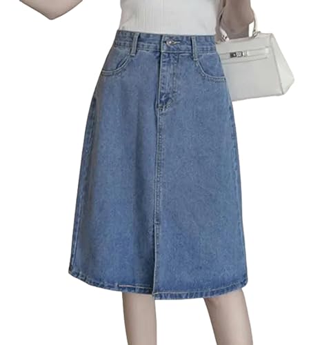 KOGORA Jeansrock Damen Weibliche Vintage -Bleistift -Jeans -röcke Kleidung Dame Sommer Trendy Rock-l-XXL von KOGORA