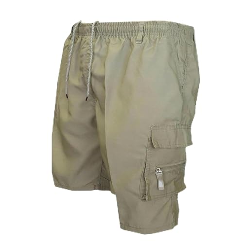 KOGORA Shorts Herren Herren Cargo Shorts Seite Multipockets Männer Losen Arbeitshorts Lässig Kurze Hosen Plus Größe Sommer Outdoor Shorts-Khaki-s von KOGORA