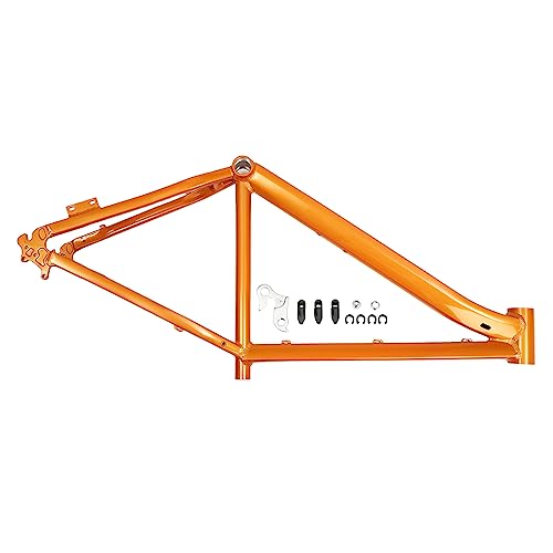 KOLHGNSE Mountainbike Rahmen, 26" RH 66 cm Aluminiumlegierung Fahrradrahmen MTB Fahrrad Rahmensatz Interne Führung Mountainbike Rahmen Bicycle Frame für Women Men (Orange) von KOLHGNSE