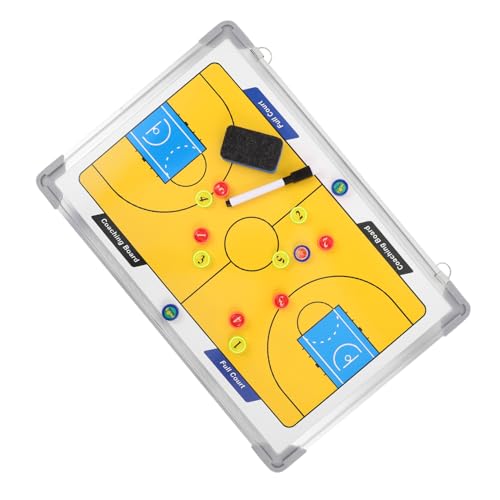 KOMBIUDA Leichtes Basketball Taktikboard mit Aluminiumrahmen Hängendes Coaching-Board für Training Spielstrategie und Teamkommunikation Wiederbeschreibbar mit Glatter Oberfläche und von KOMBIUDA