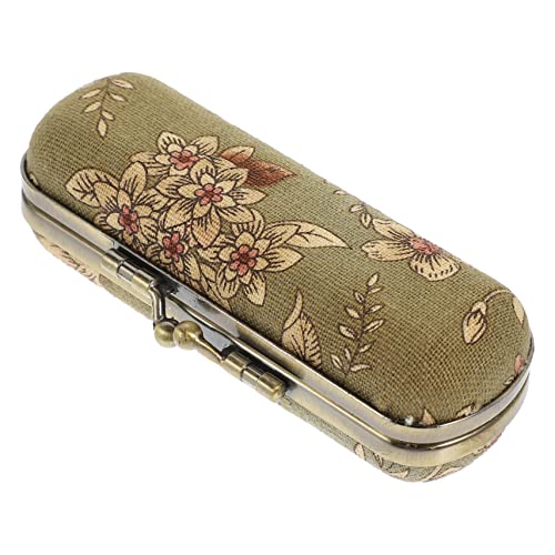 KOMBIUDA Lippenstift-Aufbewahrungsbox mit Blumenmuster, Vintage-Lippenstift-Halter, Lippenstift-Etuis mit Spiegel, Reisekoffer von KOMBIUDA