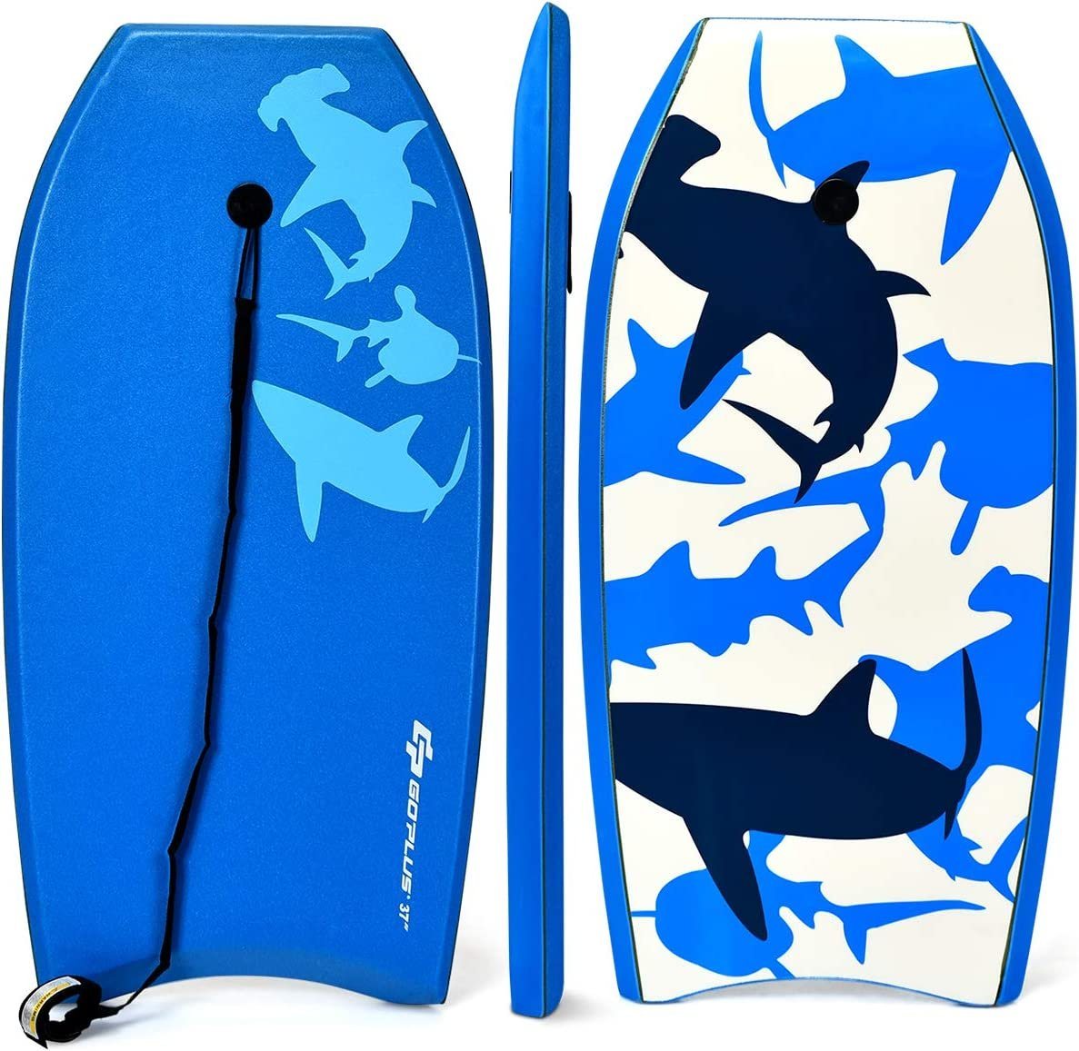 KOMFOTTEU Bodyboard Schwimmbrett, 105x51x6cm,Blau von KOMFOTTEU