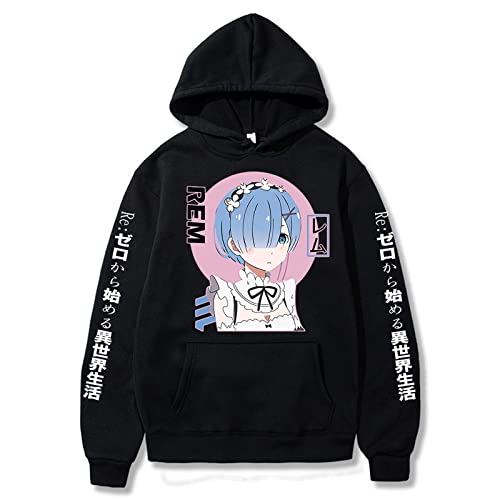 KONDZ Anime Re: Zero Das Leben Von Null In Der Neuen Welt Beginnen Re: Zero Rem Männer Frauen Hoodie Pullover Hip Hop Sweatshirt Kleidung von KONDZ