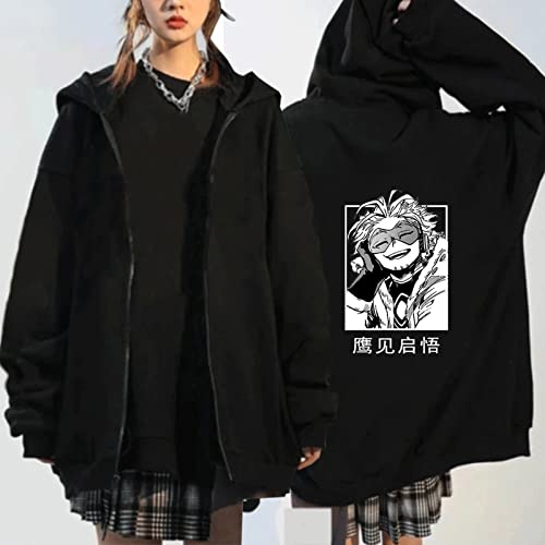 KONDZ Mode Hoodies Meine Held Akademien Bakugo Hawks Katsuki Bakugou Kirishima Anime Zip Up Hoodie Herbst Winter Jackets Mäntel Männlich von KONDZ