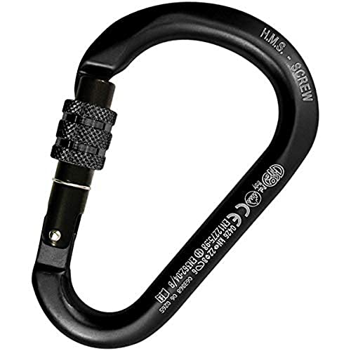 KONG HMS Karabiner mit Schraubhülse, Aluminium, Aluminium Carabiner, 786NNN6ANKK, Schwarz, von KONG