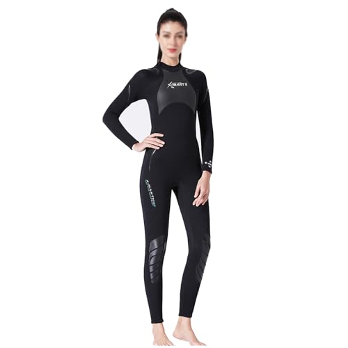 Neoprenanzüge Jumpsuit Rückenreißverschluss Neopren-Ganzkörper-Tauchanzug zum Tauchen Schnorcheln Surfen Schwimmen (Color : Woman, Size : M) von KONLETJ