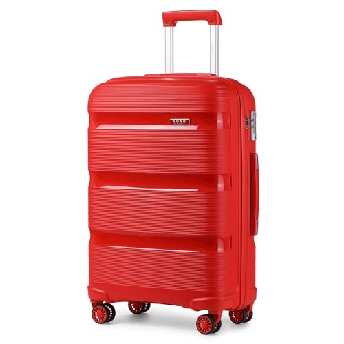 KONO Handgepäck Koffer Trolley 55cm, 40 Liter (Rot, M) von KONO