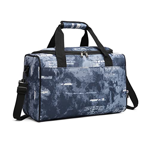 KONO Handgepäck für Ryanair 40x20x25 Tasche für Flugzeug Reisetasche Gepäck Weekender Große Maximal Handgepäck für Herren und Damen mit Schultergurt (Wolkig Blau) von KONO
