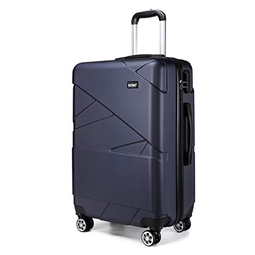 KONO Koffer Trolleys Reisekoffer 100% ABS Hartschalenkoffer 56 * 37 * 23cm Blau M von KONO