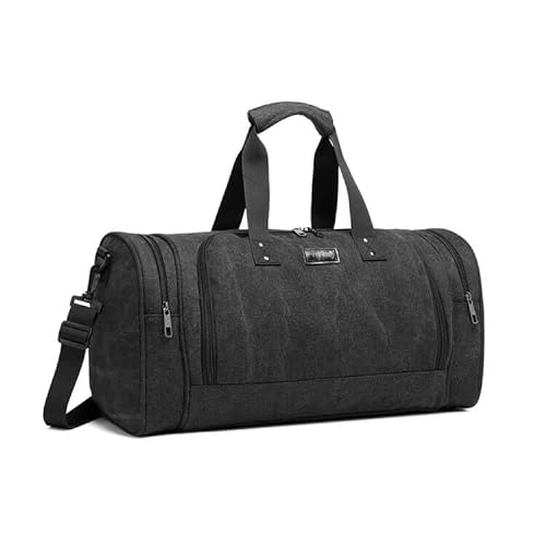 Kono Sporttasche für Herren, große Kapazität, Reise, Schultergurt, leicht, tragbar (schwarz) von KONO