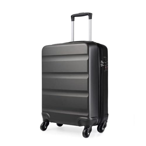 Kono Hartschalen Koffer 75 cm Handgepäckkoffer Reisekoffer Trolley ABS 90L, Grau von KONO