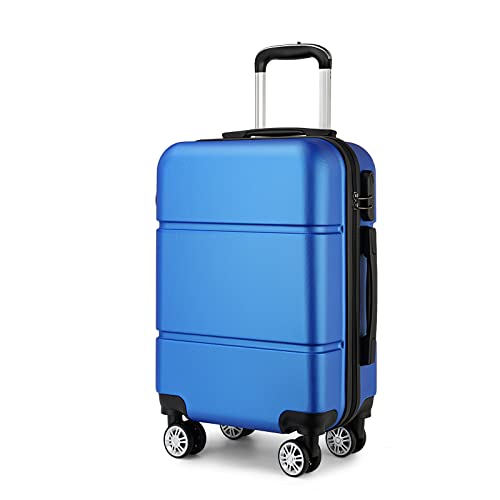 Kono Reisekoffer Handgepäck Koffer mit Rollen Hartschale Trolley 55x38x22cm 33 Liter Leichtgewicht ABS Navy Blau von KONO