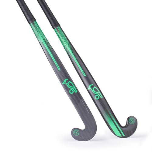 KOOKABURRA Cyber Mid Bow Hockeyschläger Feldhockeyschläger, schwarz/grün, 36.5" Light von KOOKABURRA
