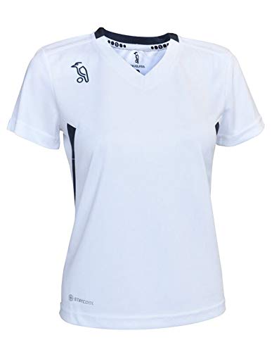 KOOKABURRA Damen KB Kurzarm Shirt, White/Ink, m von KOOKABURRA