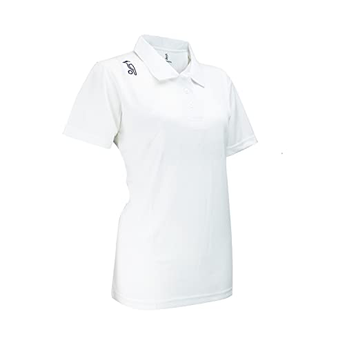 KOOKABURRA Damen Shirt ist geeignet für alle Spieler, Clubs und Schulen, die an Frauen und Mädchen Cricket beteiligt Match, weiß, 44 von KOOKABURRA