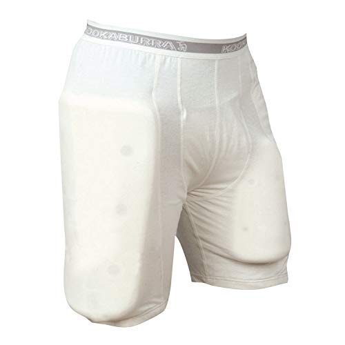 KOOKABURRA Schützende Cricket-Hose, Kurze Hose, mit Batting-Schutz, neutral Neutral - White Padding M von KOOKABURRA