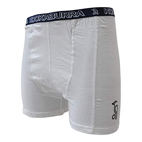 Kookaburra Boxer-Shorts mit Tiefschutz, elastisch, Farbe: Weiß/Blau XL - Bianco/Blu von KOOKABURRA