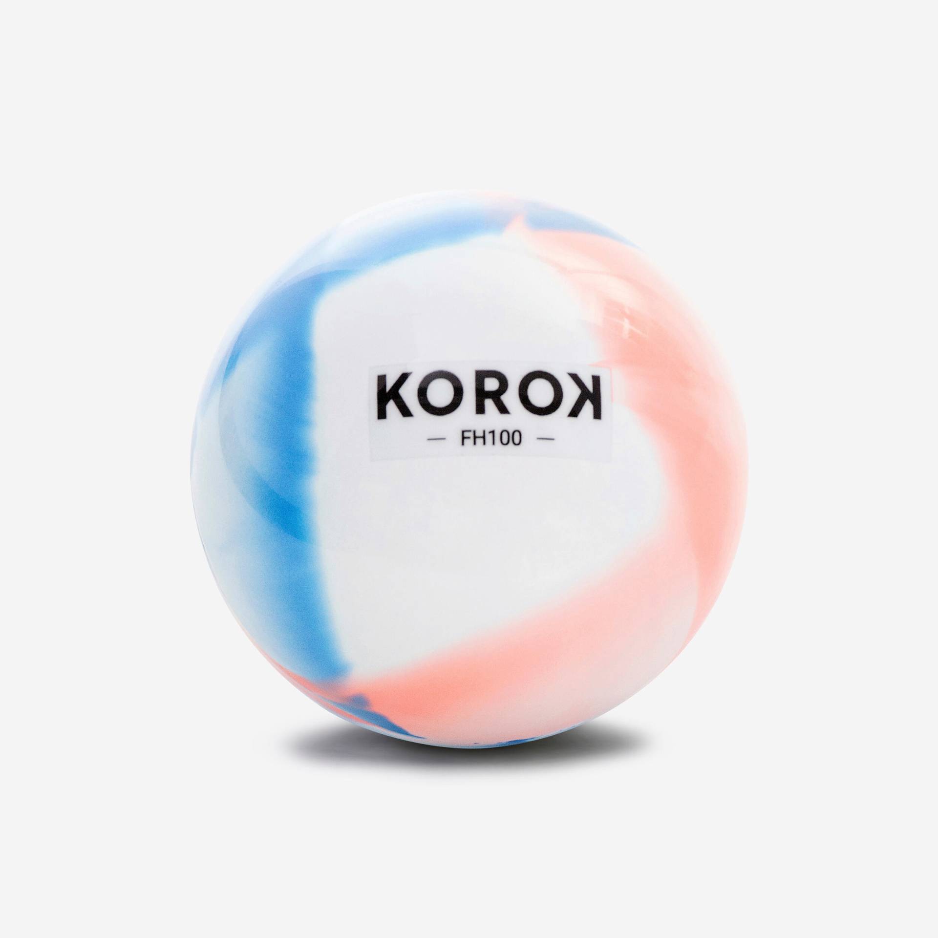 Feldhockey Ball FH100 glatt blau/korallenrot von KOROK