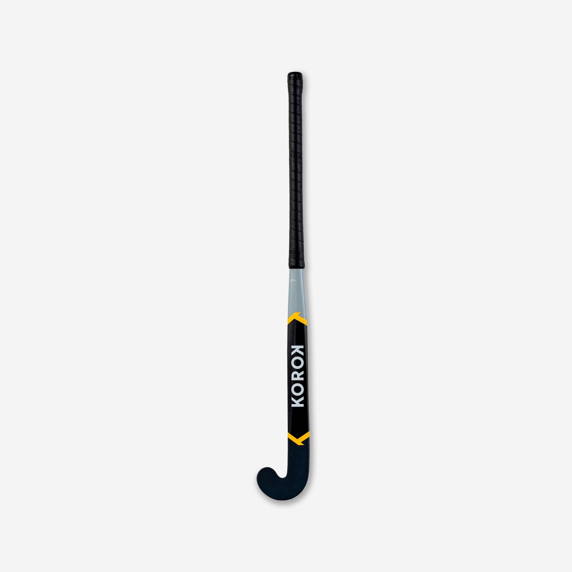 Feldhockeyschläger FH530 LowBow 30% Carbon Erwachsene grau/gelb von KOROK