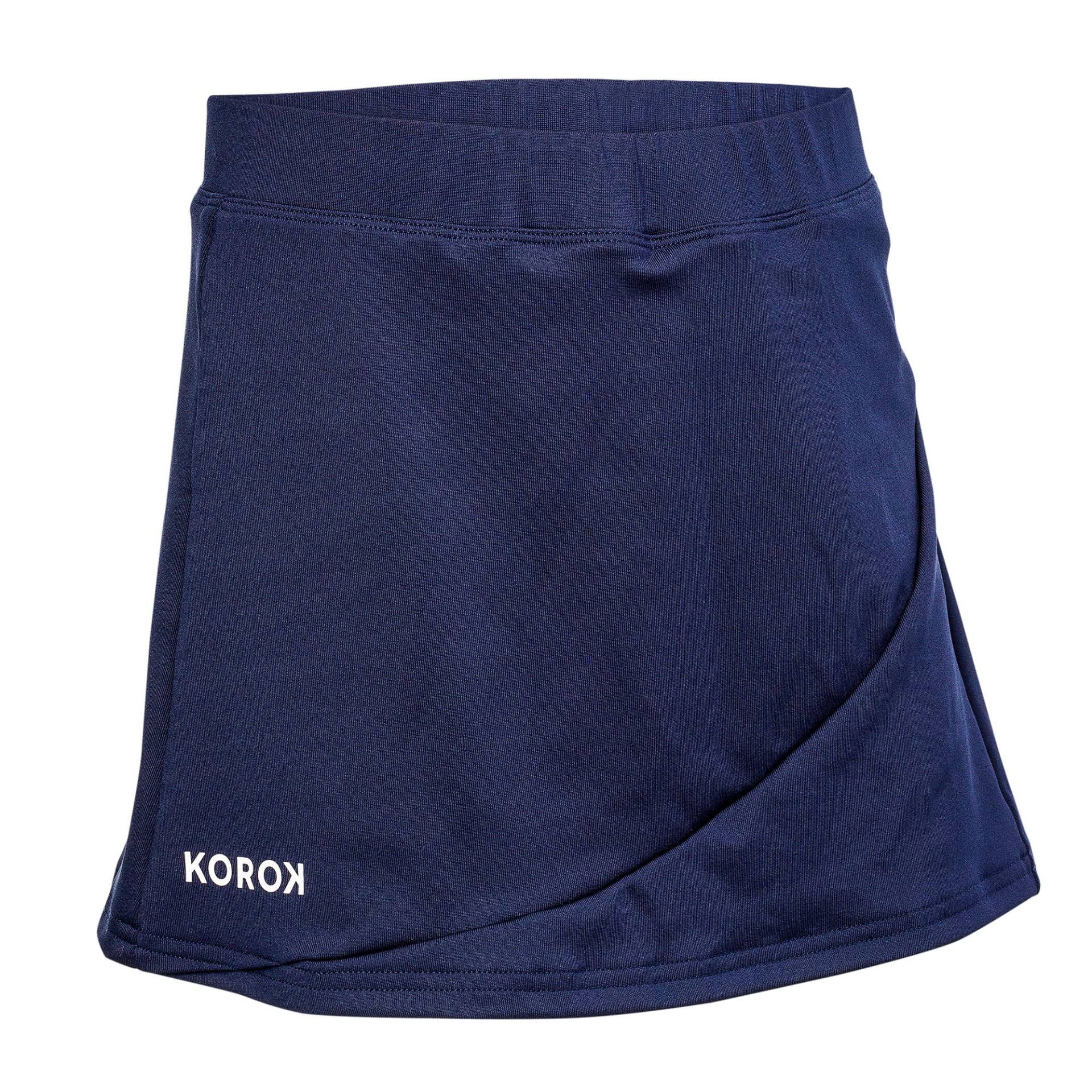 Mädchen Feldhockey Rock - FH100 marineblau von KOROK