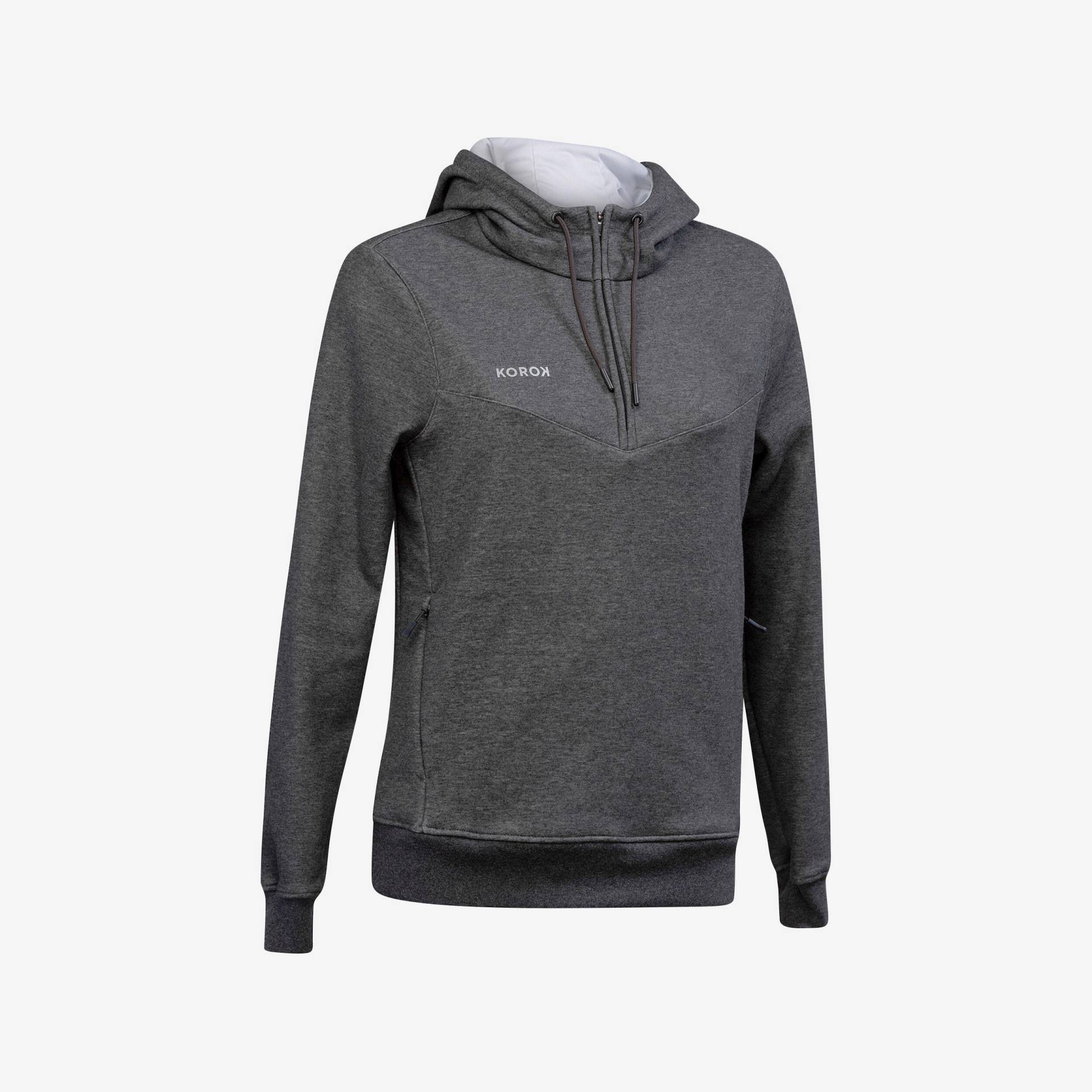 Damen Feldhockey Hoodie - FH500 grau von KOROK