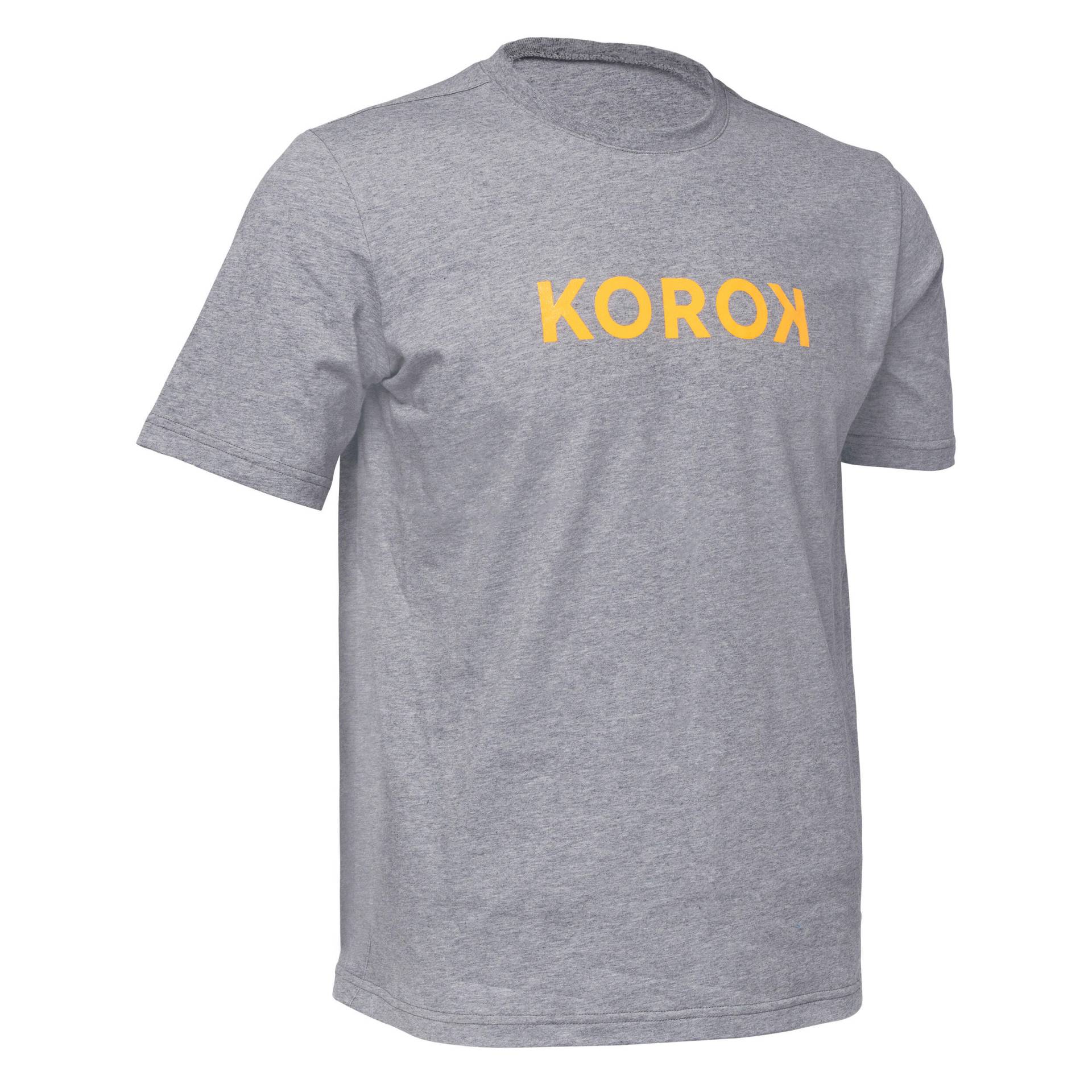 T-Shirt Feldhockey FH110 Herren grau/gelb von KOROK