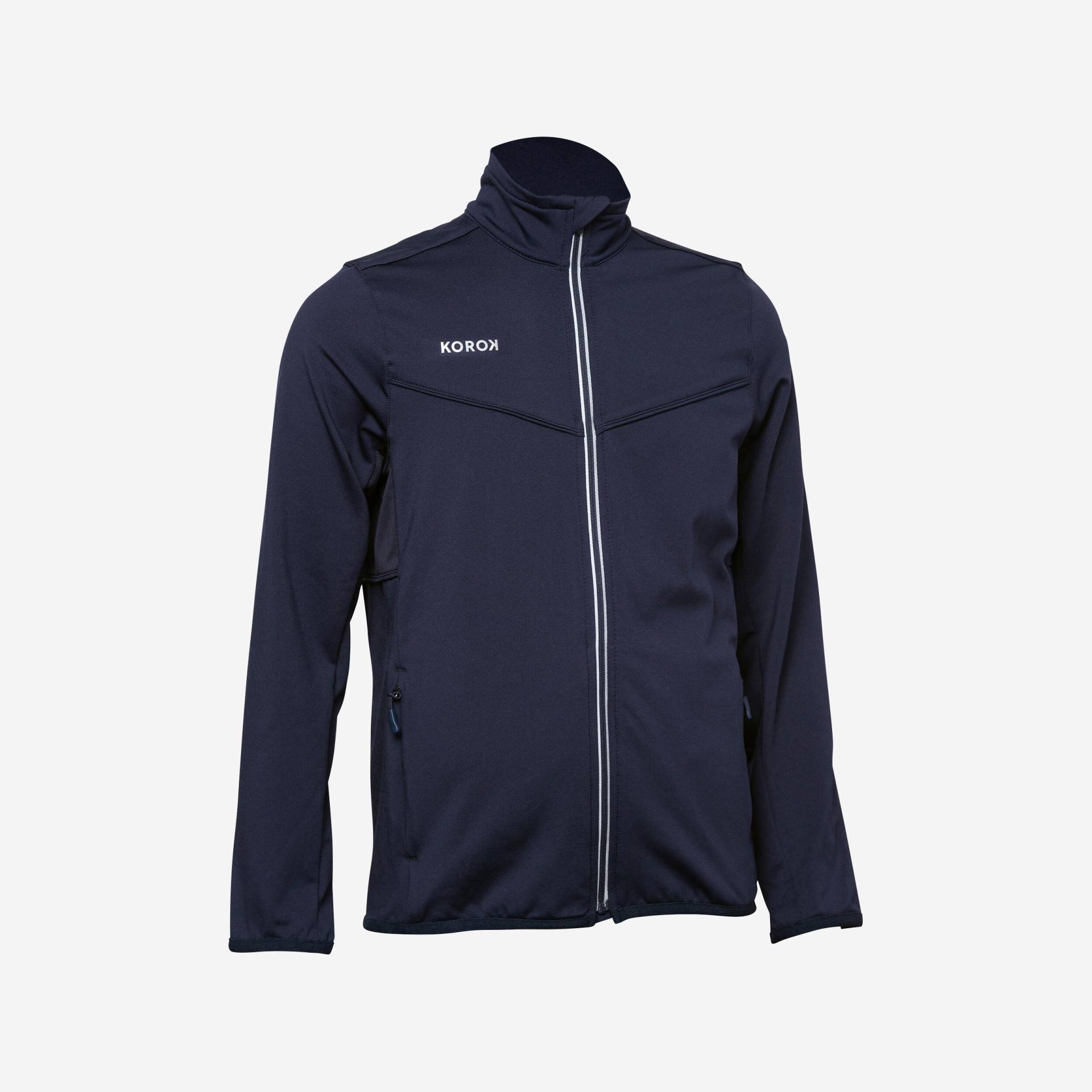 Trainingsjacke Feldhockey FH900 Kinder marineblau von KOROK