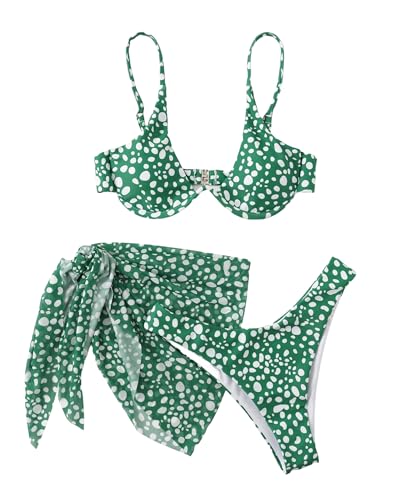KOSTEN Badeanzug Damen Sommer Sexy Bikinis Badeanzüge Weiblicher Bikini -Strandpool-Grün-Groß von KOSTEN