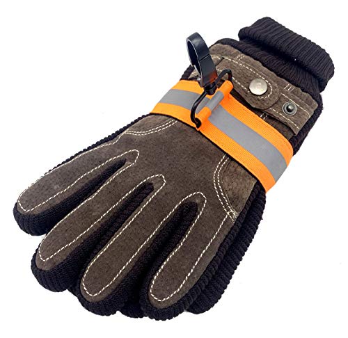 KOSTOO Strapazierfähiger Feuerwehr-Handschuh mit Riemen, Ultimate Turnout Gear Firefighting Glove Sicherheitswerkzeug, Schwarz (1 Stück) (Orange) von KOSTOO
