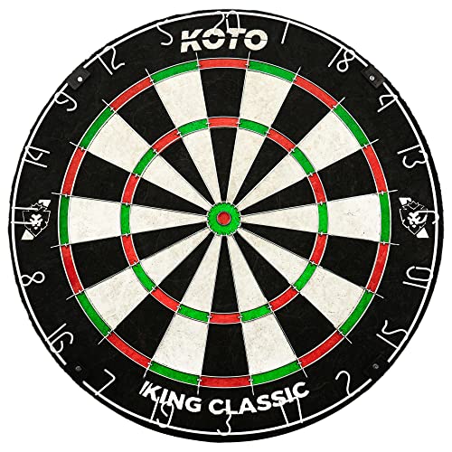 KOTO Classic Edition Dartscheibe, Sisal Kork Dartboard, Dartspiel für Anfänger und erfahrene Spieler, Turnier Dartscheibe mit Brasilianisches Sisal, Inklusive Montagesystem von KOTO darts