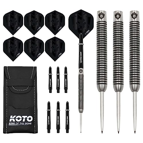 KOTO Forma 90% Darts, 25 Gramm, Komplettset mit Flight, Shaft und Wallet, 90% Tungsten, Einzigartiger Griff, Geeignet für Profis von KOTO darts