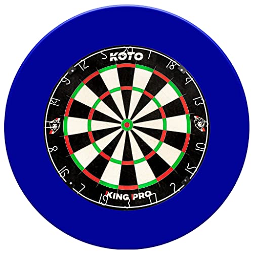 KOTO King Pro + Dartbord Surround Blau, Hochwertiger Dart Surround für alle Dartscheiben, Dart Auffamgring zum Schutz Ihrer Pfeile und Wände, Einfach zu befestigen von KOTO darts