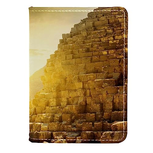 KQNZT Passhülle, Passhülle Kartenfächer, niedliche Passhülle für Damen Herren,Ägyptische Landschaft von KQNZT