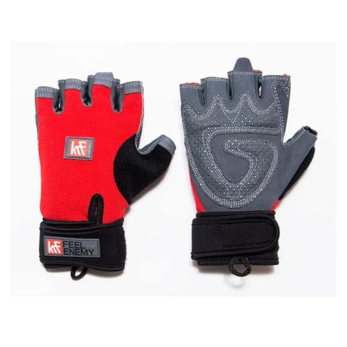 KRF Feel The Enemy Kalifornien Handschuh Gewichtheben und Fitness, Unisex Erwachsene M rot von KRF