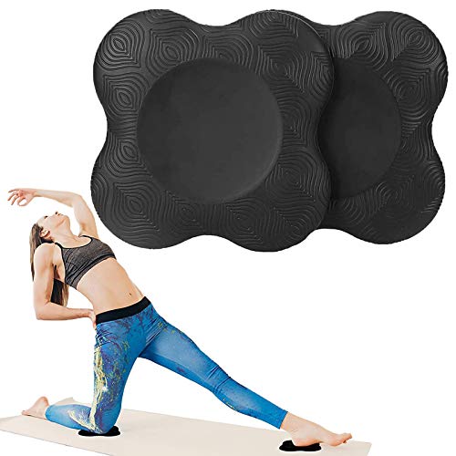 Yoga-Knie-Pad, Kniematte, Yoga-Schaum, Kniekissen, Yoga-Matte, Set (schwarz) von KRISFD